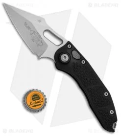 Microtech Stitch Automatic Knife Black (3.75" Stonewash) 169-10 -Microtech Shop Microtech Stitch Black SW 169 10 BHQ 71981 jr bottlecap 1