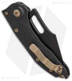 Microtech Stitch Automatic Knife Black (3.75" Black DLC) -Microtech Shop Microtech Stitch black apocalyptic DLC BHQ 71364 er side