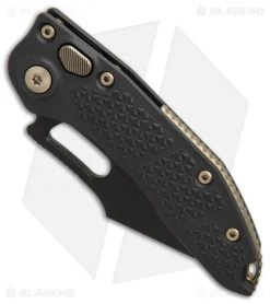 Microtech Stitch Automatic Knife Black (3.75" Black DLC) -Microtech Shop Microtech Stitch black apocalyptic DLC BHQ 71364 er spine