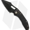 Microtech Stitch Automatic Knife Black (3.75" Apocalyptic DLC Serr) 169-2 DLC -Microtech Shop Microtech Stitch black apocalyptic DLC serr BHQ 71366 er