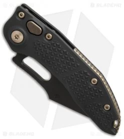 Microtech Stitch Automatic Knife Black (3.75" Apocalyptic DLC Serr) 169-2 DLC -Microtech Shop Microtech Stitch black apocalyptic DLC serr BHQ 71366 er spine