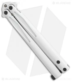 Microtech Tachyon III Balisong Butterfly Storm Trooper (4.5" White) 173-1ST -Microtech Shop Microtech Tachyon 3 storn trooper white 173 1ST BHQ 52364 er spine 2