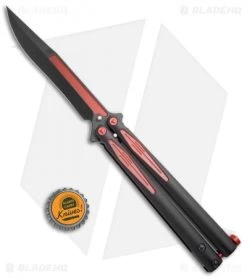 Microtech Tachyon III Balisong Butterfly Knife (4.5" Black/Red) 173-1BW -Microtech Shop Microtech Tachyon III Balisong Butterfly Black Red 173 1BW BHQ 68860 jr bottlecap
