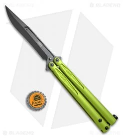 Microtech Tachyon III Balisong Butterfly Lime Green (4.5" Black) 173-1DLCLG -Microtech Shop Microtech Tachyon III Balisong Butterfly Lime Green Black 173 1DLCLG BHQ 52649 jr bottlecap
