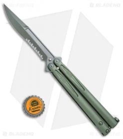 Microtech Tachyon III Balisong Butterfly OD Green (4.5" OD Green Serr) 173-2GR -Microtech Shop Microtech Tachyon III Balisong Butterfly OD Green OD Green Serr 173 2GR BHQ 75228 jr bottlecap