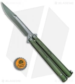 Microtech Tachyon III Balisong Butterfly OD Green (4.5" Sharpened Top Swedge OD) -Microtech Shop Microtech Tachyon III Balisong Butterfly OD Green Sharpened Top Swedge OD BHQ 77871 jr bottlecap