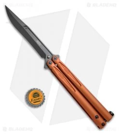 Microtech Tachyon III Balisong Butterfly Orange (4.5" Black) 173-1DLCOR -Microtech Shop Microtech Tachyon III Balisong Butterfly Orange Black 173 1DLCOR BHQ 52646 jr bottlecap