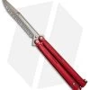 Microtech Tachyon III Balisong Butterfly Red (4.5" Bronze Full Serr) 173-15RD -Microtech Shop Microtech Tachyon III Balisong Butterfly Red Bronze Full Serr 173 15RD BHQ 72407 jr