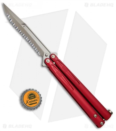 Microtech Tachyon III Balisong Butterfly Red (4.5" Bronze Full Serr) 173-15RD 6 Microtech Tachyon III Balisong Butterfly Red (4.5" Bronze Full Serr) 173-15RD - Image 4
