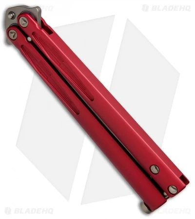 Microtech Tachyon III Balisong Butterfly Red (4.5" Bronze Full Serr) 173-15RD 4 Microtech Tachyon III Balisong Butterfly Red (4.5" Bronze Full Serr) 173-15RD - Image 2