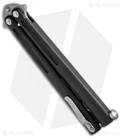 Microtech Tachyon III Balisong Butterfly Trainer Knife (4.5" Apocalyptic Dull) -Microtech Shop Microtech Tachyon III Balisong Butterfly Trainer Apocalyptic Dull 174 10AP BHQ 74086 jr side