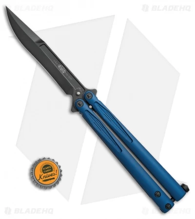 Microtech Tachyon III Balisong Butterfly Knife Blue (4.5" Black) 173-1DLCBL 6 Microtech Tachyon III Balisong Butterfly Knife Blue (4.5" Black) 173-1DLCBL - Image 4