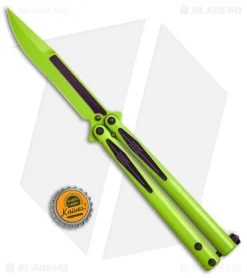 Microtech Tachyon III Balisong Butterfly Incredible (4.5" Green/Purple) 173-1IH -Microtech Shop Microtech Tachyon III incredible green purple 1731IH BHQ 68760 er size