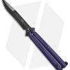 Microtech Tachyon III Balisong Butterfly Knife Purple (4.5" Black) 173-1DLCPU -Microtech Shop Microtech Tachyon III purple black BHQ 71370 er