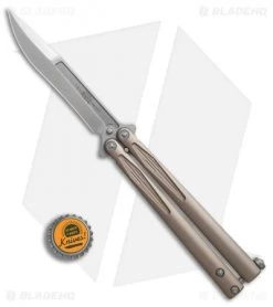 Microtech Tachyon III Balisong Butterfly Knife Tan (4.5" Stonewash) 173-10TA 9 Microtech Tachyon III Balisong Butterfly Knife Tan (4.5" Stonewash) 173-10TA -Microtech Shop Microtech Tachyon III tan sw BHQ 75677 er bottlecap