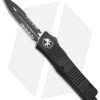 Microtech Tactical Combat Troodon OTF Dagger Knife (3.8" Black Serr) 142-2T