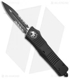 Microtech Tactical Combat Troodon OTF Dagger Knife (3.8" Black Serr) 142-2T