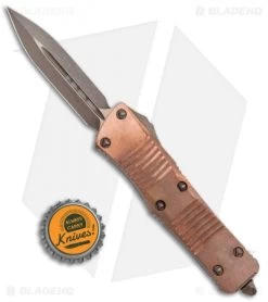Microtech Signature Series Troodon D/E OTF Auto Knife Copper Top (3" Brnz Apoc) -Microtech Shop Microtech Troodon DE OTF Auto Copper Top Bronze Apocalyptic 138 13APCPS BHQ 118797 jr bottlecap