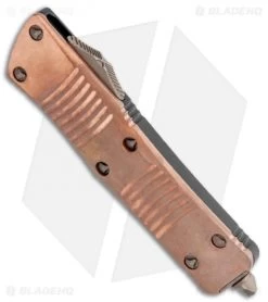 Microtech Signature Series Troodon D/E OTF Auto Knife Copper Top (3" Brnz Apoc) -Microtech Shop Microtech Troodon DE OTF Auto Copper Top Bronze Apocalyptic 138 13APCPS BHQ 118797 jr spine