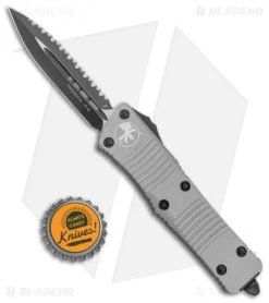 Microtech Troodon D/E OTF Automatic Knife Gray Titanium (3" Black Full Serr) 9 Microtech Troodon D/E OTF Automatic Knife Gray Titanium (3" Black Full Serr) -Microtech Shop Microtech Troodon DE OTF Auto Gray Black Full Serr BHQ 134791 jr bottlecap