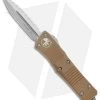 Microtech Troodon D/E OTF Automatic Knife Tan (3" Stonewash Full Serr) -Microtech Shop Microtech Troodon DE OTF Auto Tan SW Full Serr 138 12TA BHQ 97855 jr