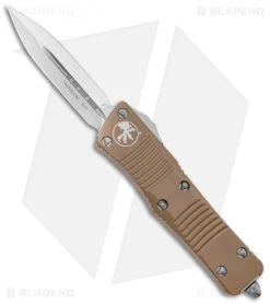 Microtech Troodon D/E OTF Automatic Knife Tan (3" Satin) 138-4TA