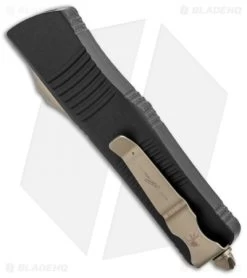 Microtech Signature Series Troodon Hellhound Tanto OTF Knife Black Al (3" Brnz.) -Microtech Shop Microtech Troodon Hellhound Tanto Black Aluminum Bronzed 619 13 BHQ 95157 jr side