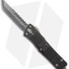 Microtech Troodon Hellhound Tanto OTF Knife Black Aluminum (3" Damascus) -Microtech Shop Microtech Troodon Hellhound Tanto OTF Black Aluminum Damascus 619 16 BHQ 99287 jr