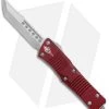 Microtech Troodon Hellhound Tanto OTF Knife Merlot Red (3" Stonewash) 619-10MR
