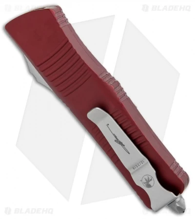 Microtech Troodon Hellhound Tanto OTF Knife Merlot Red (3" Stonewash) 619-10MR 5 Microtech Troodon Hellhound Tanto OTF Knife Merlot Red (3" Stonewash) 619-10MR - Image 3