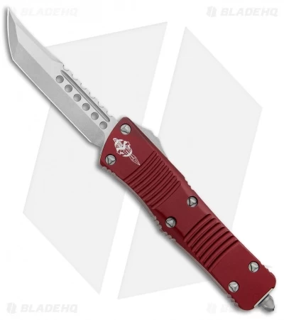 Microtech Troodon Hellhound Tanto OTF Knife Merlot Red (3" Stonewash) 619-10MR 3 Microtech Troodon Hellhound Tanto OTF Knife Merlot Red (3" Stonewash) 619-10MR