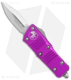 Microtech Troodon Mini D/E CA Legal OTF Auto Violet (1.9" Satin Serr) 238-6 VI