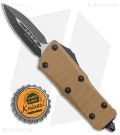 Microtech Troodon Mini Dagger CA Legal OTF Auto Knife SS Tan G-10 (1.9" Black) 9 Microtech Troodon Mini Dagger CA Legal OTF Auto Knife SS Tan G-10 (1.9" Black) -Microtech Shop Microtech Troodon Mini DE CA Legal OTF SS Tan G 10 Black BHQ 140628 jr bottlecap