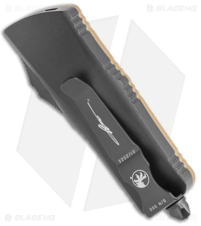 Microtech Troodon Mini Dagger CA Legal OTF Auto Knife SS Tan G-10 (1.9" Black) 5 Microtech Troodon Mini Dagger CA Legal OTF Auto Knife SS Tan G-10 (1.9" Black) - Image 3