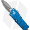 Microtech Troodon Mini D/E OTF Automatic Knife Blue (1.9" Apocalyptic) -Microtech Shop Microtech Troodon Mini DE OTF AK Blue 1in Apocalyptic BHQ 176096 td