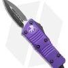 Microtech Troodon Mini D/E OTF Automatic Knife Purple Aluminum (1.9" Black)