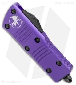 Microtech Troodon Mini D/E OTF Automatic Knife Purple Aluminum (1.9" Black) -Microtech Shop Microtech Troodon Mini DE OTF Auto Purple Aluminum Black BHQ 175352 jr spine