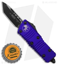 Microtech Troodon Mini T/E CA Legal Automatic Knife Purple Alum (1.9" Black) -Microtech Shop Microtech Troodon Mini TE CA Legal AK Purple 1in Black BHQ 178245 td size