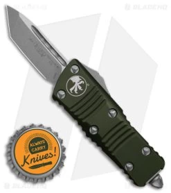 Microtech Troodon Mini T/E CA Legal OTF Auto Knife OD Green (1.9" Apocalyptic) -Microtech Shop Microtech Troodon Mini TE CA Legal OTF AK OD Green 1in Apocalyptic BHQ 178243 td size