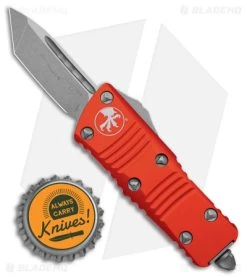 Microtech Troodon Mini T/E CA Legal OTF Auto Knife Orange Al (1.9" Apocalyptic) -Microtech Shop Microtech Troodon Mini TE CA legal OTF AK Orange 1in Apocalyptic BHQ 178242 td size