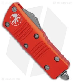 Microtech Troodon Mini T/E CA Legal OTF Auto Knife Orange Al (1.9" Apocalyptic) -Microtech Shop Microtech Troodon Mini TE CA legal OTF AK Orange 1in Apocalyptic BHQ 178242 td spine