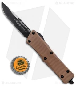 Microtech Troodon S/E OTF Automatic Knife Tan G-10 (3" Black) 139-1GTTA -Microtech Shop Microtech Troodon SE OTF Auto Tan G 10 Black 139 1GTTA BHQ 95396 jr bottlecap