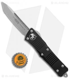 Microtech Troodon Tanto OTF Automatic Knife Black (3" Stonewash) 140-10 -Microtech Shop Microtech Troodon TE SW Standard BHQ 135902 jr bottlecap