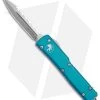Microtech UTX-70 D/A OTF D/E Automatic Knife Turquoise (Stonewash Full Serr)