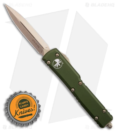 Microtech UTX-70 D/E OTF Automatic Knife OD Green (2.4" Bronze Stonewash) 6 Microtech UTX-70 D/E OTF Automatic Knife OD Green (2.4" Bronze Stonewash) - Image 4