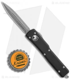 Microtech UTX-70 D/E OTF Automatic Knife Black (2.4" Apocalyptic) 147-10AP -Microtech Shop Microtech UTX 70 DE OTF Auto Black Apocalyptic 147 10AP BHQ 112143 jr bottlecap