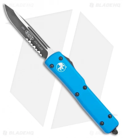 Microtech UTX-70 S/E OTF Automatic Knife Blue (2.4" Black Serr) 148-2 BL 3 Microtech UTX-70 S/E OTF Automatic Knife Blue (2.4" Black Serr) 148-2 BL