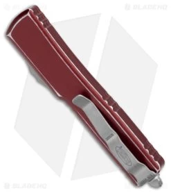 Microtech UTX-70 D/E OTF Automatic Knife Distressed Merlot Al (2.5" Apocalyptic) -Microtech Shop Microtech UTX 70 DE OTF Auto Distressed Merlot Apocalyptic BHQ 178835 jr side
