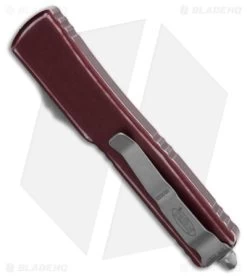 Microtech UTX-70 D/E OTF Automatic Knife Distressed Merlot (2.4" Apocalyptic ) -Microtech Shop Microtech UTX 70 DE OTF Automatic Knife Distressed Merlot 2.4in Apocalyptic BHQ 181704 hd side