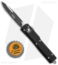 Microtech UTX-70 S/E OTF Automatic Knife Black (2.4" Two-Tone) 148-1 -Microtech Shop Microtech UTX 70 SE OTF DE Auto Black TT 148 1 BHQ 4702 jr bottlecap 1